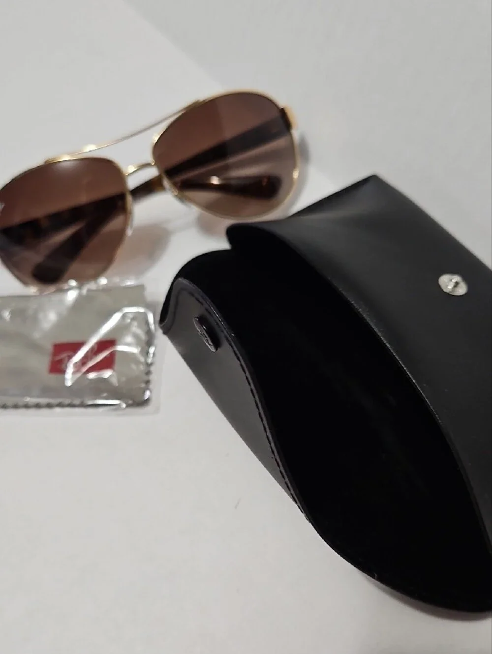 Ray-Ban RB3386 Aviator Gold Brown Gradient 63 Italy w/Case Unisex Frames